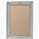 Rectangular wall mirror, silver metal frame
