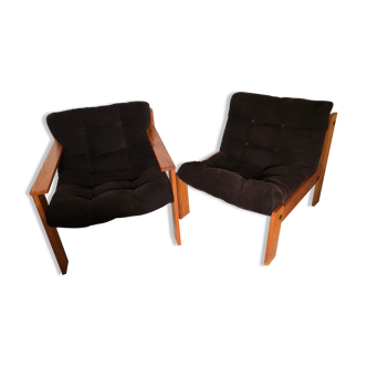 Pair of vintage armchairs 1980