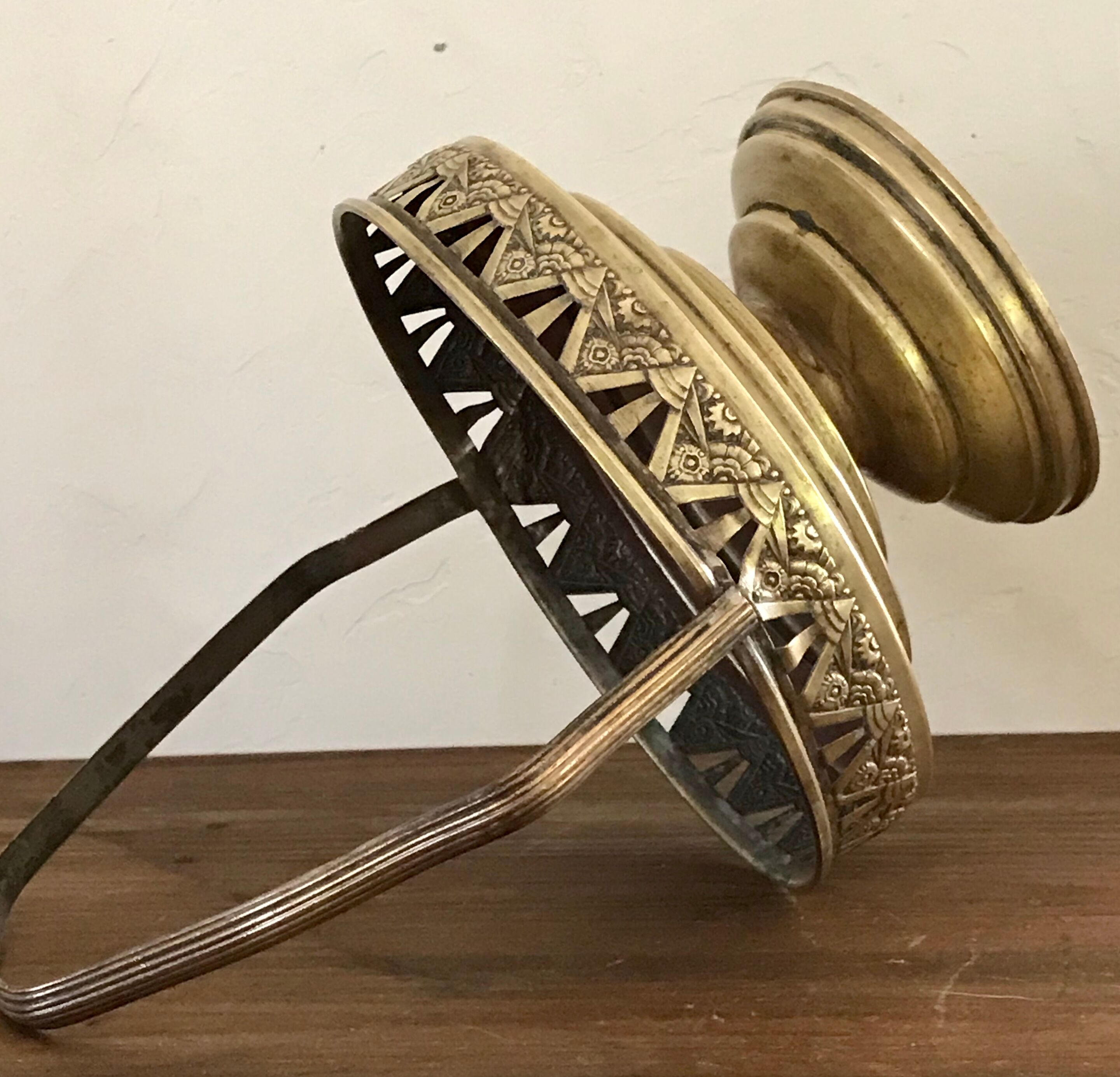 Art Deco brass basket