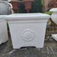 Contemporary reconstituted stone pot for the garden