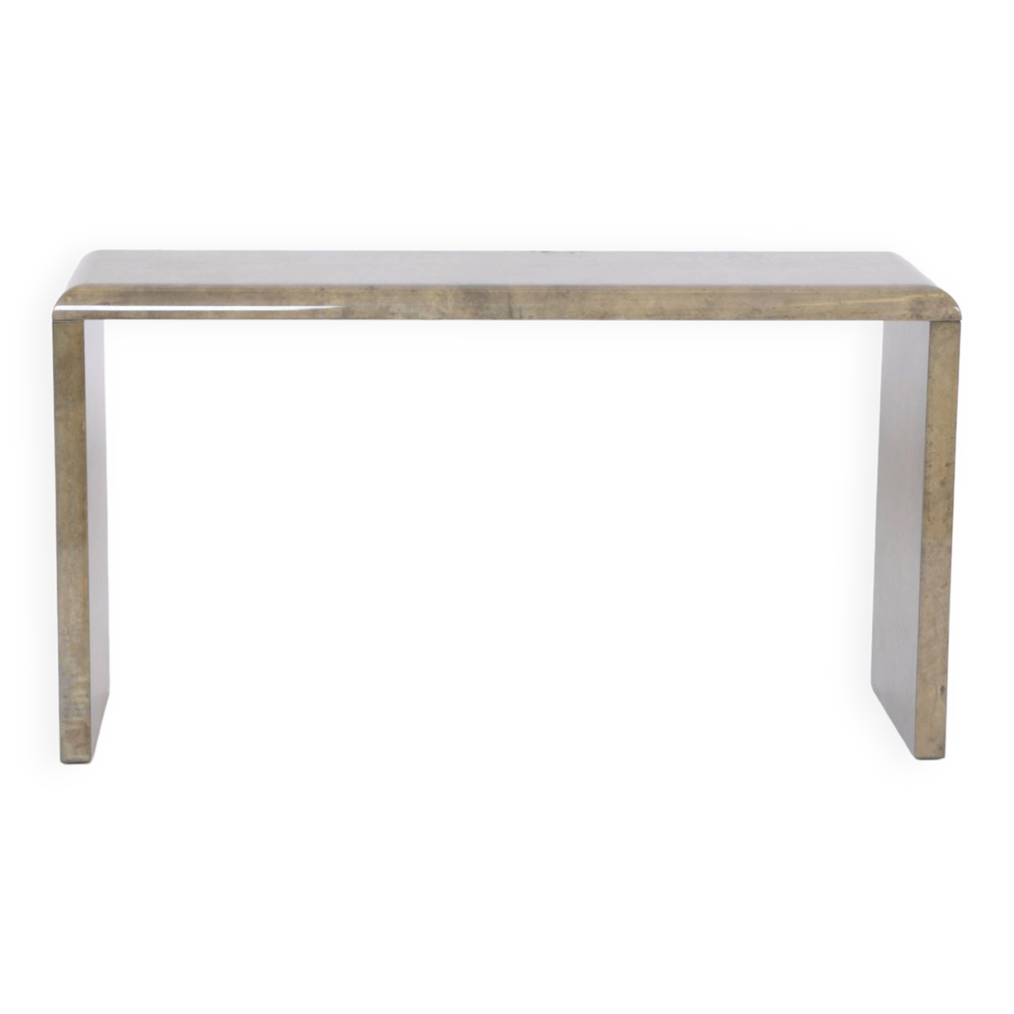 Mid-Century Modern Console Table Made of Laquered Goat Skin by Aldo Tura
