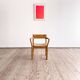 Brutalist chair by Tage Poulsen, pine, woven paper cord seat.