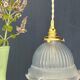 Vintage blue glass pendant light