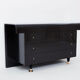 Commode laquée noire laiton signée Pierre Cardin 1980