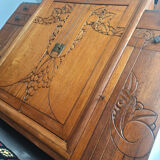 Art Deco buffet, marble trays, antique sideboard, display cabinet.