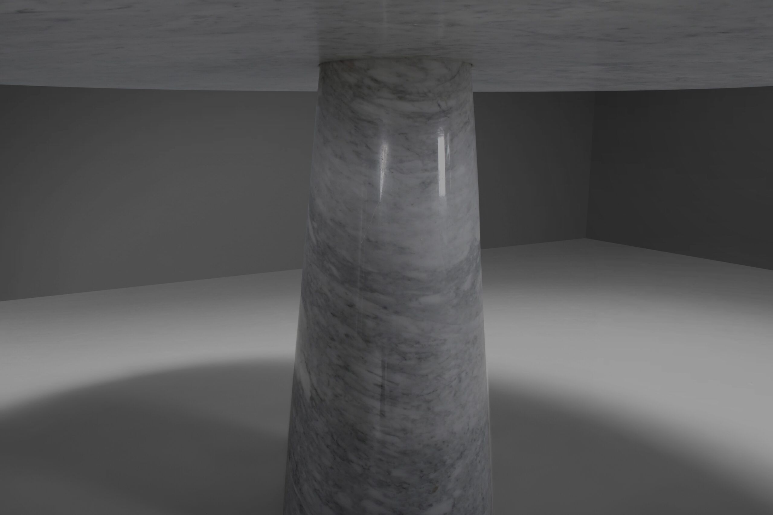 Original "Eros" dining table in Carrara marble by Angelo Mangiarotti, Italy