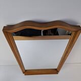Mid-Century Walnut Mirror from 1960s Czechoslovakia, Organic Curved Frame
