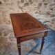 Antique French writing desk in oak with two drawers, 1920s.