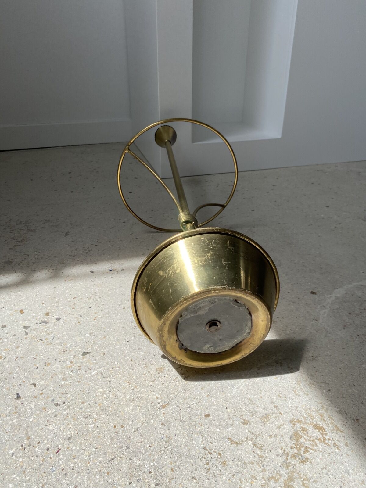 Vintage golden brass umbrella holder