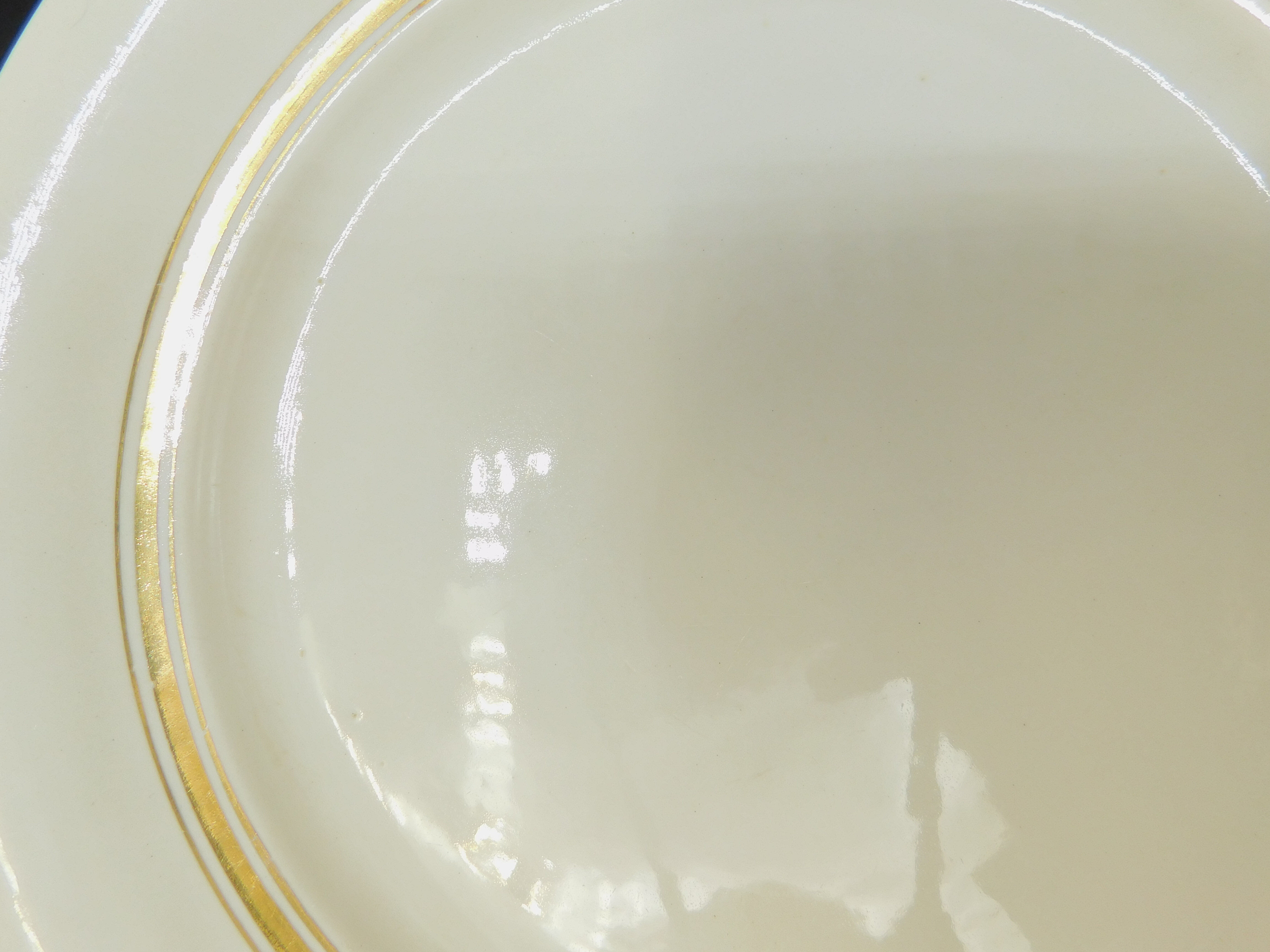 8 flat plates Villeroy - Boch Mettlach - Cream and Gold.