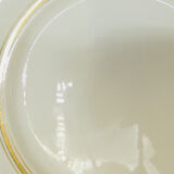 Set de 8 assiettes plates Villeroy & Boch Mettlach crème et Or.