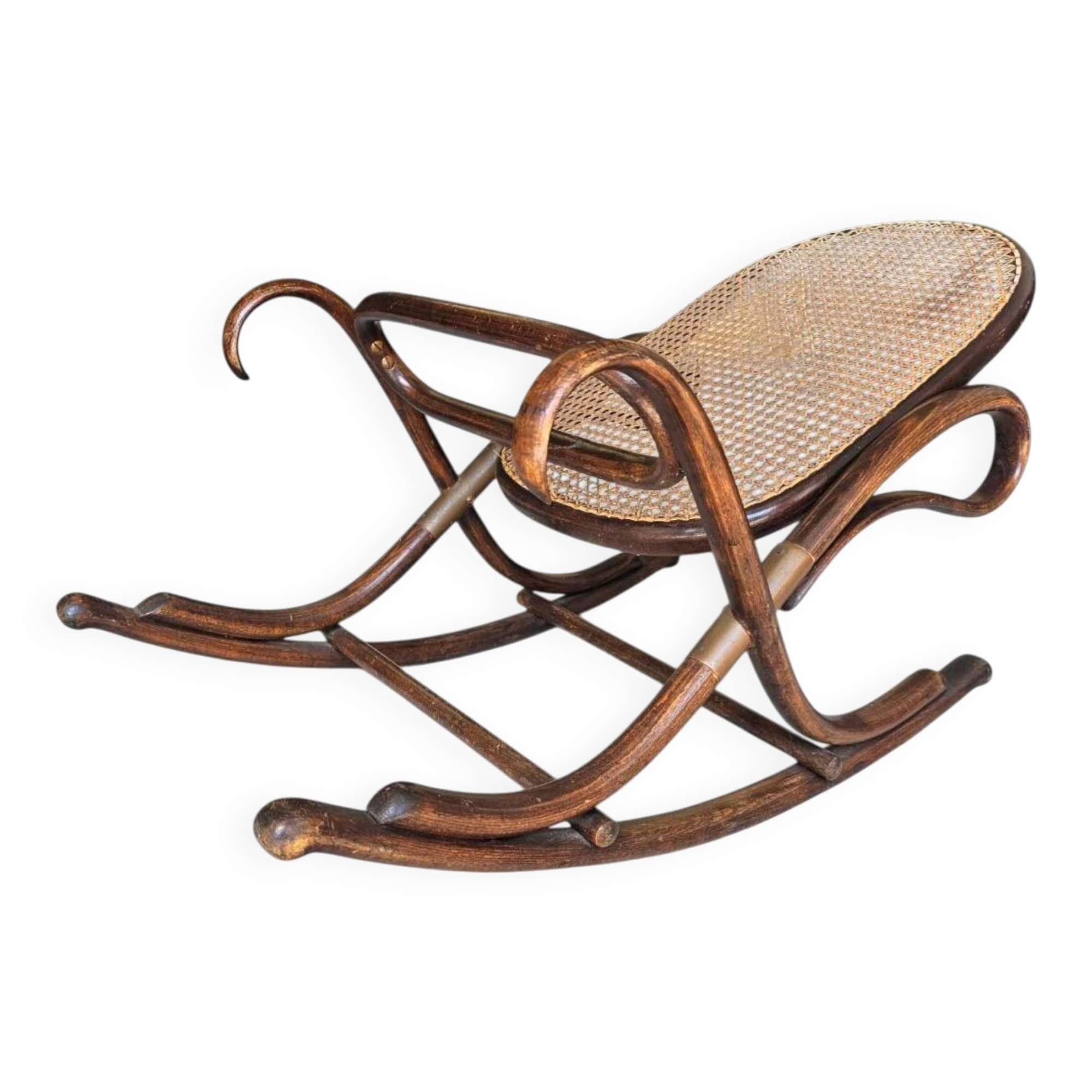 Bentwood & Cane Model 7001 Footrest by Michael Thonet for Thonet / 1930s