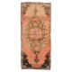 Vintage Turkish Hand-Knotted Wool Cotton Orange Runner 159x366