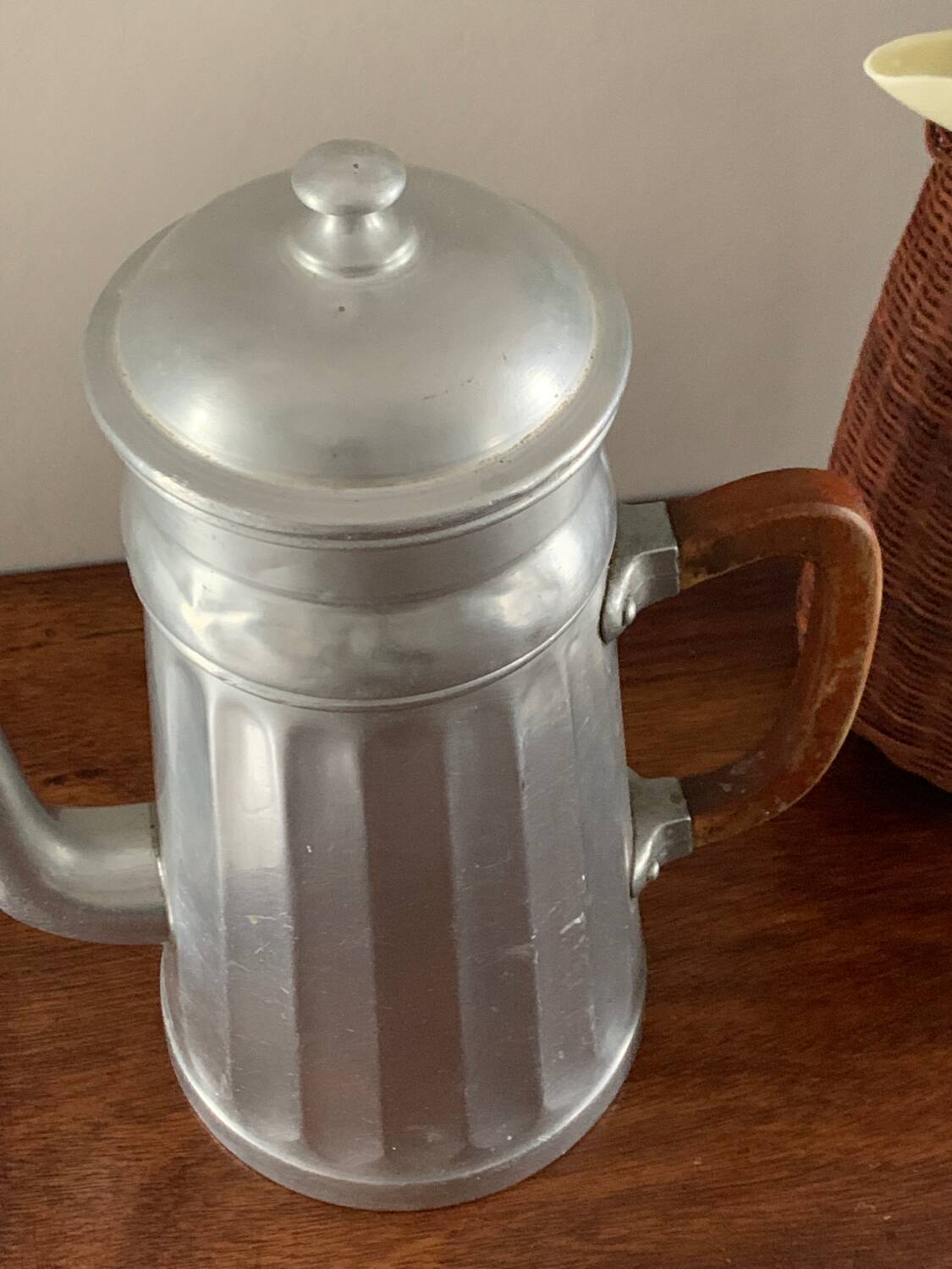 Vintage aluminum coffee maker