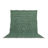 Tapis berbère tissé main vert traditionnelle taille 1,5/3,5 m