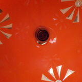 Vintage suspension globe in orange glass