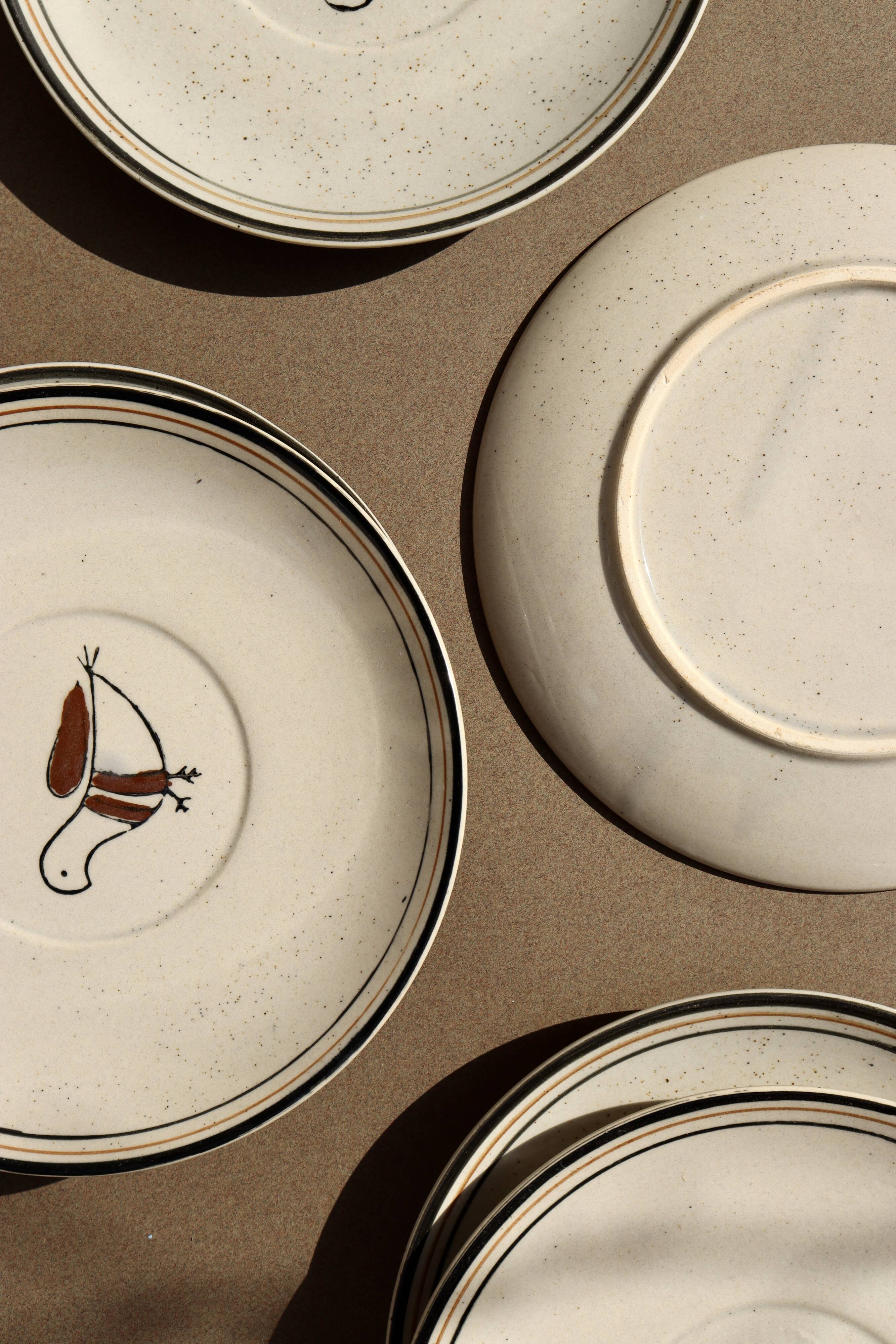 Lot de 6 assiettes en grès