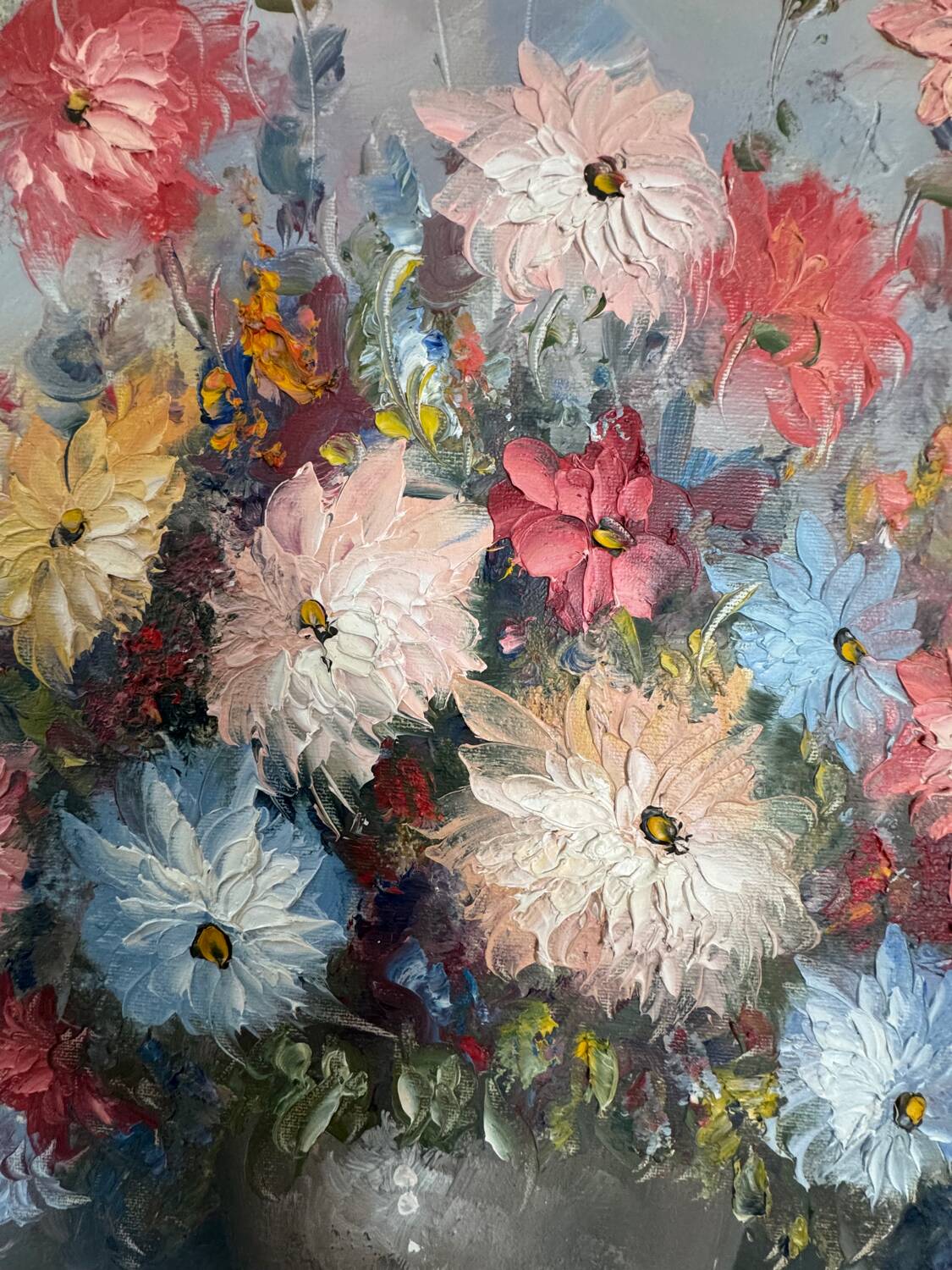 Still life with dahlias signed early 20th century