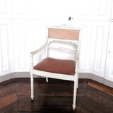 Louis XV style canned armchair lacquered wood