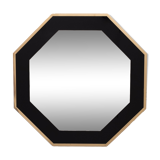 Octagonal Mirror frame in brass 1970s