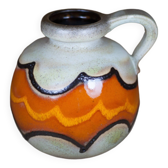 West Germany ceramic ball vase 484-21, vase with handle, collection, interior decoration