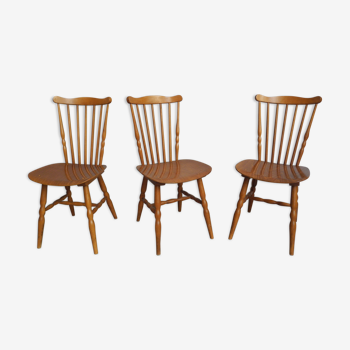 3 chaises bistrot Baumann Tacoma des années 60