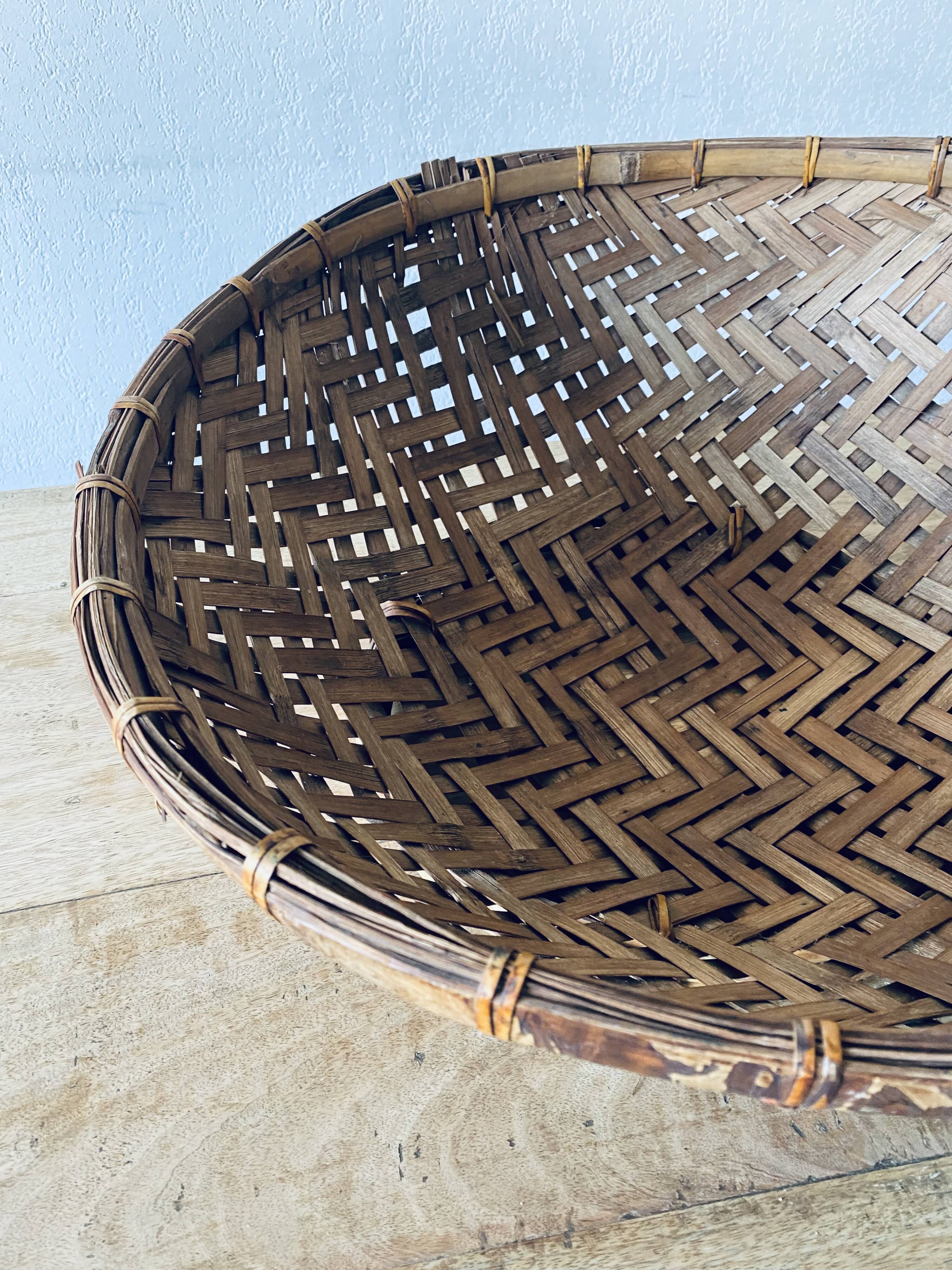 Bohemian bamboo XL panière