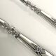 2 silver and horn salad servers
