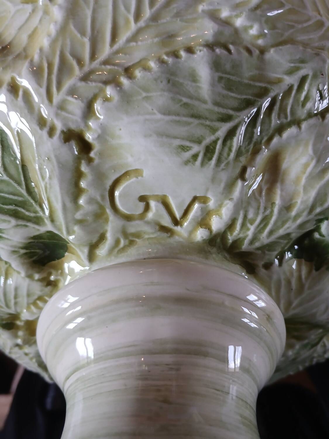 Antique fruit bowl in slip