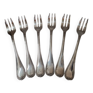 6 fourchettes à gâteau - christofle