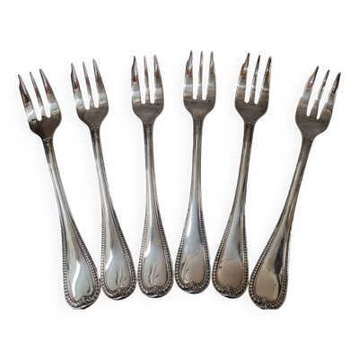 6 fourchettes à gâteau Christofle modele Malmaison