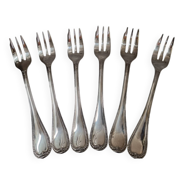 6 fourchettes à gâteau Christofle modele Malmaison