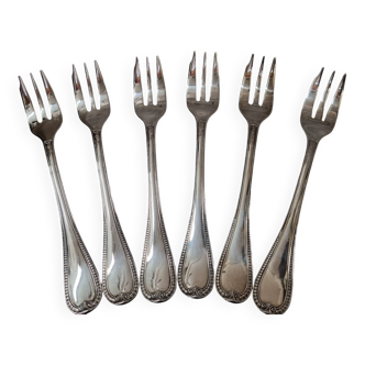 6 Christofle cake forks, Malmaison model