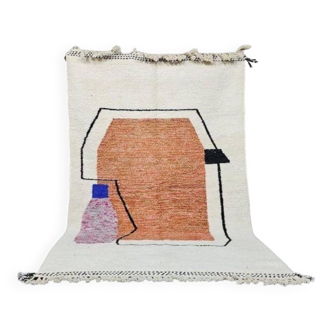 Handmade Moroccan Beni Ouraine Berber rug, size 100 x 200 cm