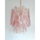 Murano Glass "Spider" Sputnik Chandelier in Pink and White
