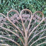 2-seat peacock rattan headboard