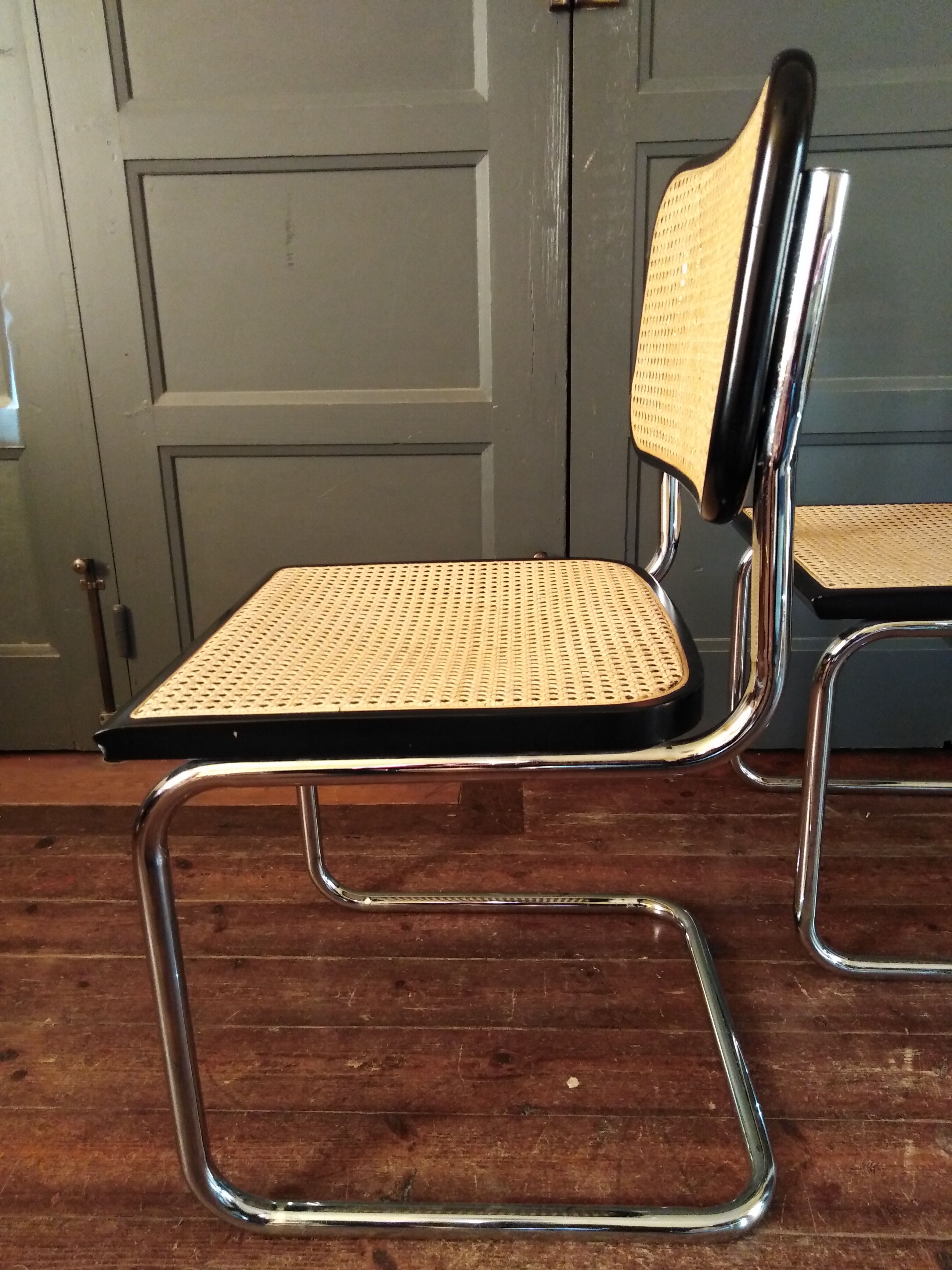 2 chairs Marcel Breuer B32 Cesca 1970