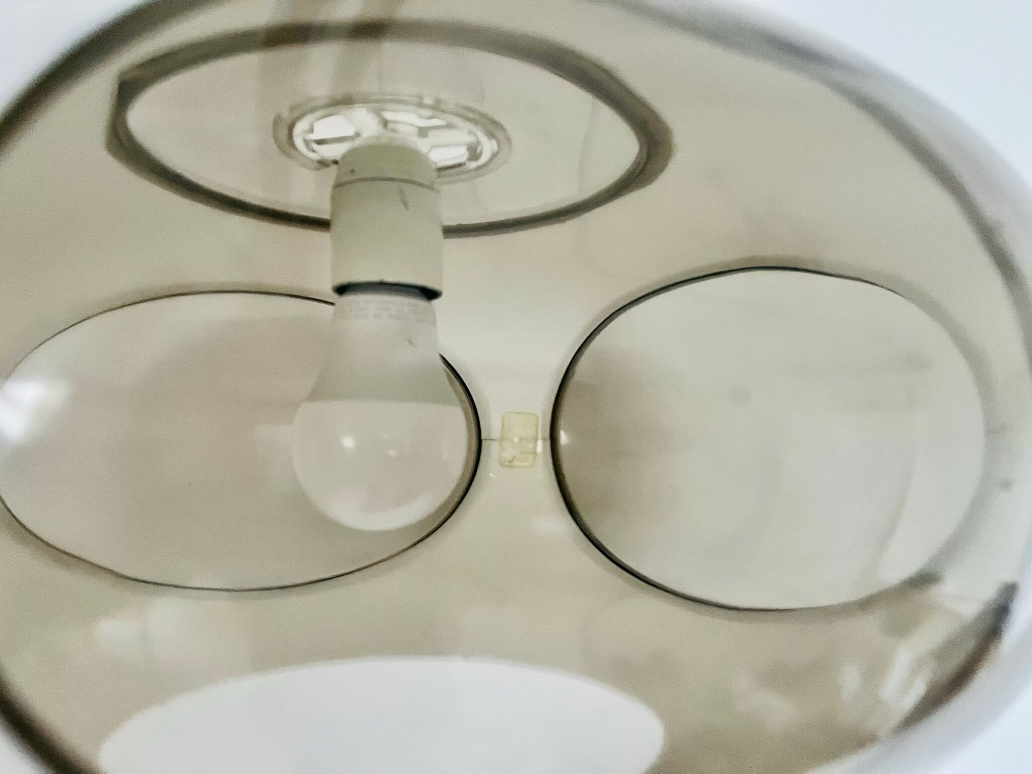 Vintage White Bug Eye - Space Age Pendant - Massive