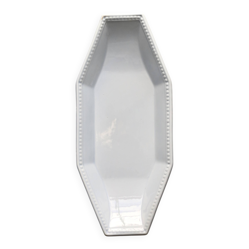 Ravier octogonal ancien Creil et Montereau - Modèle Perles - Bleu gris ...