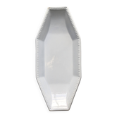 Old octagonal Ravier Creil et Montereau - Pearls model - Pale grey-blue