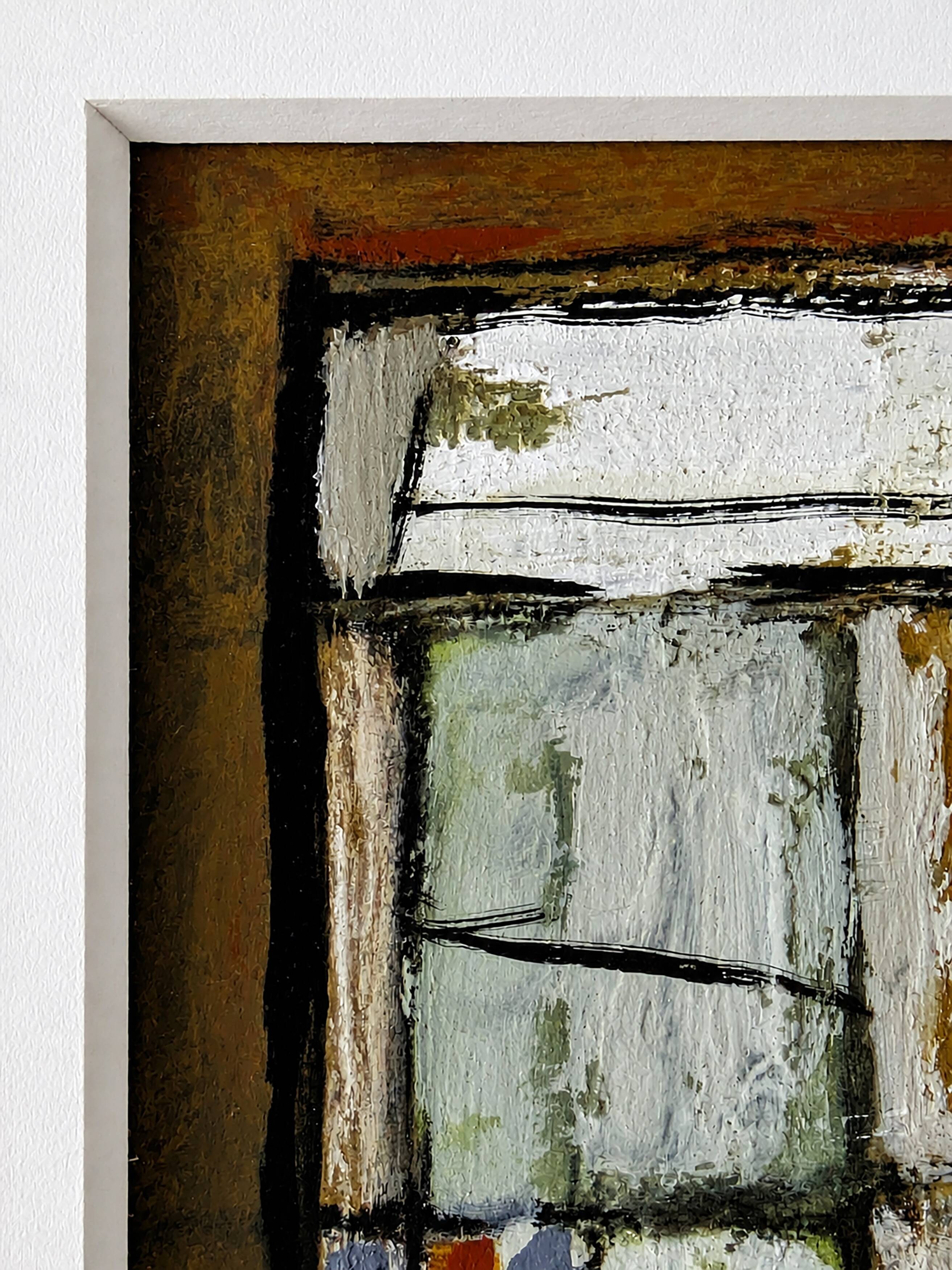 Michèle Clancy (1940), tableau abstrait encadré, art contemporain