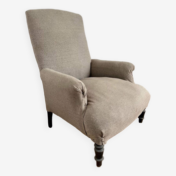 Beige fabric armchair