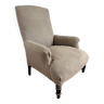 Beige fabric armchair