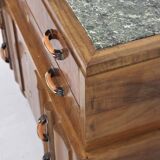 Art deco italian chest of drawers in walnut burl 1930