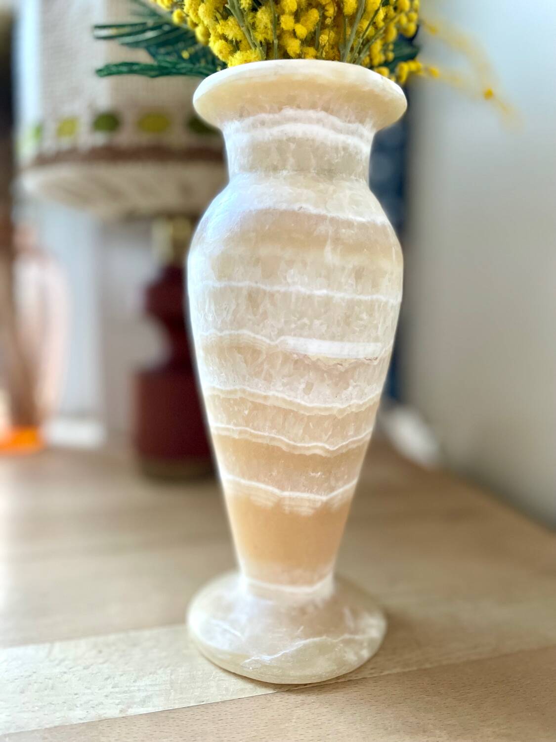 Vintage alabaster vase