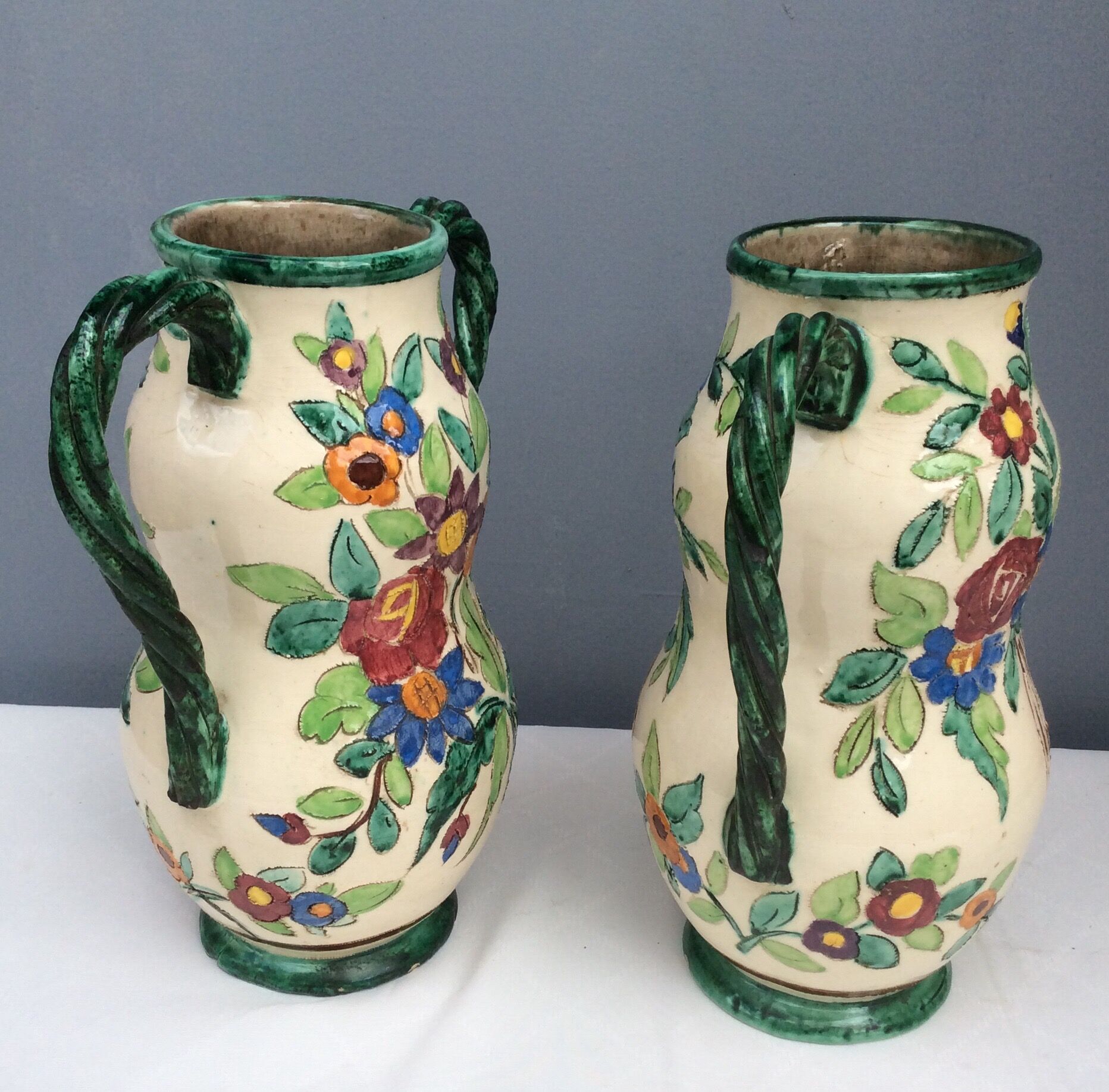 Pair of Cerart Monaco ceramic vases, 60s
