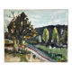Path under the pines, oil painting on canvas
