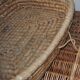 Vintage brown wicker rectangular basket, 1940s — Hungarian handcrafted weaving