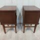 Pair of vintage bedside tables compass legs