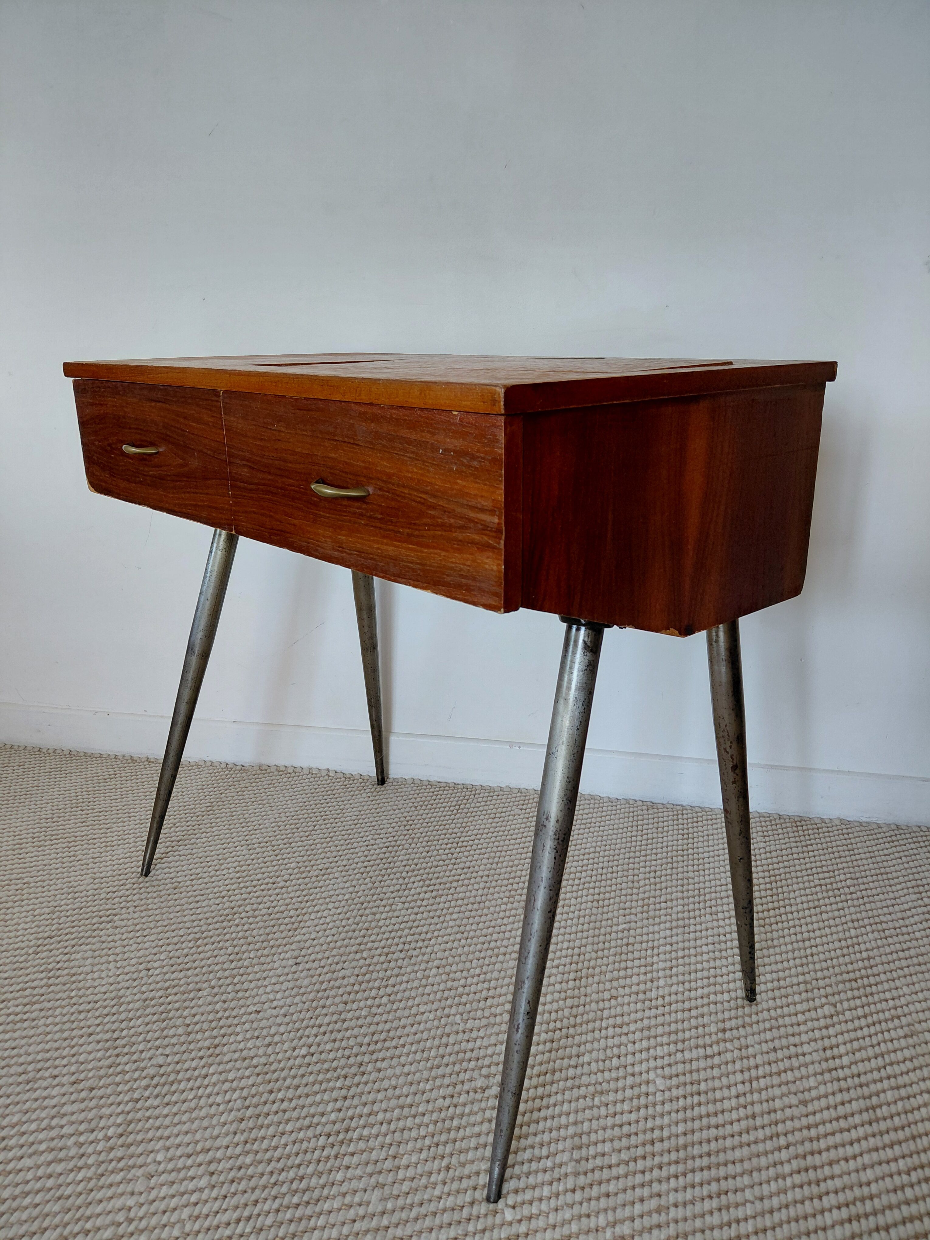 Scandinavian hairdresser in teak veneer - 1960s